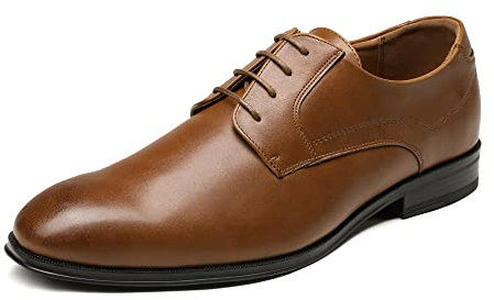 Bruno Marc Herren Anzugschuhe Schnürhalbschuhe Klassischer Business Derby Oxford Hochzeit Schuhe Schnürschuh,Size 43,Braun,SBOX229M-E