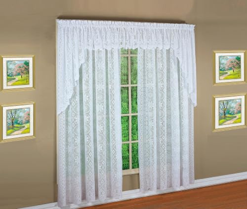 Today's Curtain Hopewell Premium-Vorhang, Spitzen-Stoffbahn, 213,4 cm, Weiß, 147 x 213,3 cm (B x L)