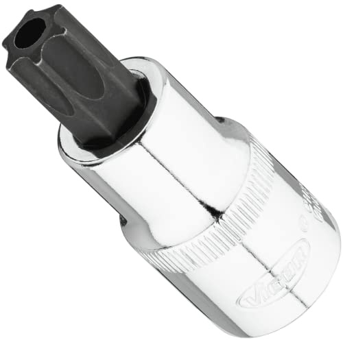 Vigor Schraubendrehereinsatz, V7055-T55H, 1/2″, TH Profil, SW T55H | Antrieb 1/2 Zoll (12,5 mm) Vierkant hohl, Abtrieb TH Profil, Länge l2 55 mm, 75 g, SW T55H , 1/2″ , TH Profil