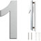Large Modern House Numbers Stainless Steel Door Numbers -Corrosion Resistant and Easy to Clean - Floating Appearance and Easy to Install - 9 Inch 230mm Height (Number 1 One)