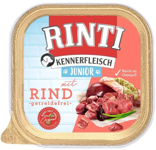 RINTI Kennerfleisch Schale | Junior mit Rind | 9X 300g