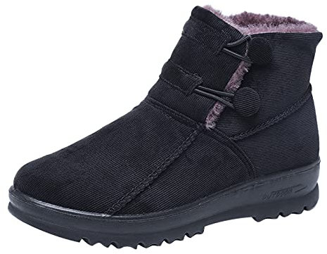Stiefel Baumwolle samt Runde Zehen Winter Snow Boot Plus Schuhe Dicke Outdoor-Frauen warm Bequeme Damenstiefel Jack Lammfell