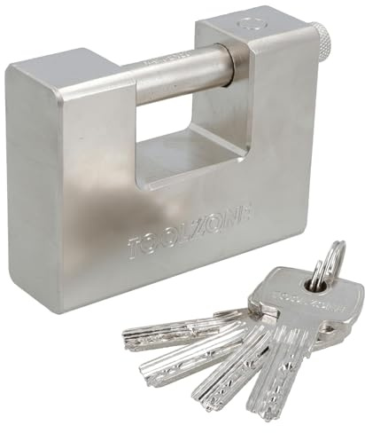 95mm Heavy Duty Padlock Lock for Steel Shutters Warehouse Containers 5 Keys