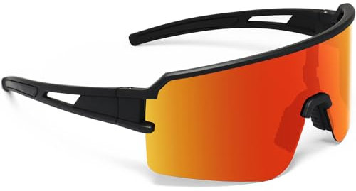 SPOSUNE Polarisierte Fahrradbrille für Männer und Frauen, UV400-Schutz, Sport-Sonnenbrille für Baseball, Laufen, Angeln, Reiten