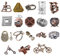 Knobelspiele Metall Puzzle Set, Joyeee Zaubertrick Spielzeug Denkaufgabe IQ Geist Test Lernspielzeug für Party Mitgebsel Erwachsene und Kinder Herausforderung, Mittlere Schwierigkeit, 18 Stück - A