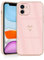 JRIANY for iPhone 11 Case, Protective Flexible Silicone Case with Cute Design Love Heart Pattern Shockproof Bumper Cover Compatible with Apple iPhone 11 - Pink