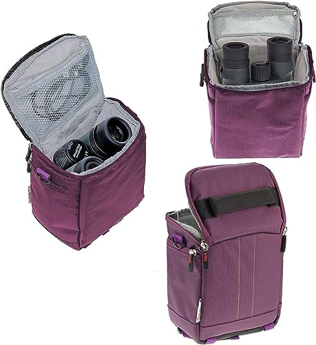 Navitech Lila Fernglas Tasche Kompatibel mit dem Bushnell H2O 8x25 Fernglas