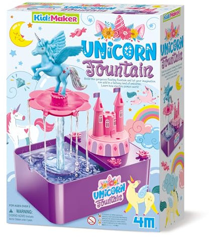 KidzMaker – Fontaine Licorne – Construisez Une Fontaine Flottante et découvrez la Science des Pompes électriques, pour Les Enfants âgés de 5 à 12 Ans