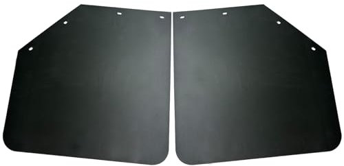 BST BSSP 2 parafanghi universali in polimero resistente, angolato, adatto per semi-camion, paraspruzzi, 61 x 61 cm, nero, semi camion, trattori, rimorchi, parafanghi