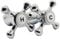 Nes Home Traditional Basin Cross Head Tap Reviver Kit 1/2 Cold and Hot Chrome