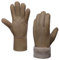 MGGMOKAY Damen Lederhandschuhe Schaffell Handschuhe aus Shearling Warme Winterhandschuhe,Hellbraun,L