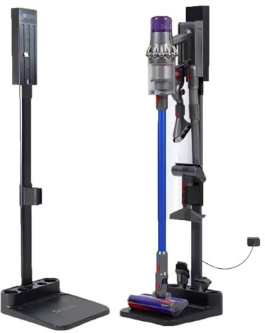 wzglsbkd Staubsauger ständer Compatible für Dyson, Bodenständer-Stand-Halterung-Zubehör,Compatible für Dyson V6 V7 V8 V10 V11 V12 V15 Schnurlose Staubsauger,Kein Bohren,Gute Stabilität.(Harteloxal