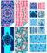 JAODFK 4 PCS Strandtuch Mikrofaser Beach Towel Badetuch Sandfrei XXL Schnelltrocknend Strandhandtuch Damen Groß Strandtücher Sommer Zubehör Handtuch Strand Mädchen Geschenke für Damen 180 * 80 Stil A