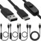Xiatiaosann USB-Kabel von Stecker zu Buchse mit Ein/Aus-Schalter, USB-C-Stecker-auf-USB-A-Stecker-Kabel mit Schalter für Raspberry Pi 4, mit USB-Stecker-auf-Buchse-Kabel (3 Pack)