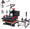 CREWORKS Prensa de Calor Multifuncional 8 en 1 Maquina de Sublimación 25X30CM con Pantalla LED, Giratoria 360° Máquina de Transferencia de Calor para Camisetas (30x25cm 8 en 1)