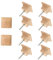Gadpiparty 10pcs Handle Wooden Knobs Cabinet Knobs Square Door Wooden Door Chest of Drawers Farmhouse Single Hole Cabinet Decorative Wood Cupboard Barn Door