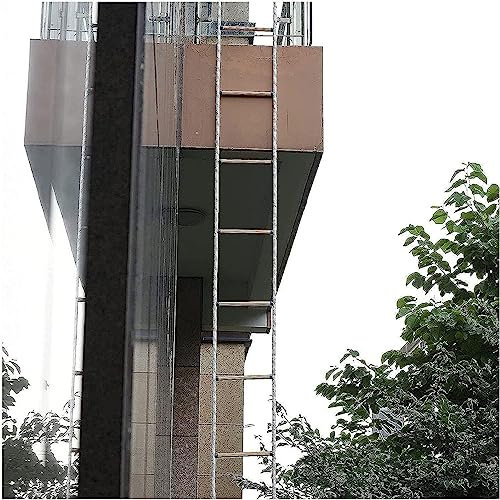 Weiche Leiter, Strickleiter, Rettungsleiter, Notfall-Feuerleiter, 3 m–20 m, Strickleiter mit Haken, verwendet für Outdoor-Kletterarbeiten in der Höhe, Strickleiter (einfarbig, 12 m)