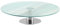GEEZY Rotating Glass Cake Stand Serving Plate Revolving Cupcake Decorating Cup Cake Turntable Round Stainless Steel Display Perfect for Cake Decoration Icing Cream Fondant Baking Afternoon Tea 30cm