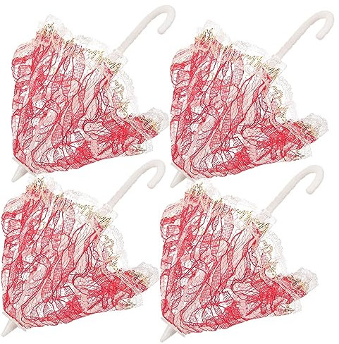 SEWOART 4er Satz Mini-regenschirme Für Kinder Tischdekor Aus Kunststoff Langlebig Und Formstabil Gestaltung Eines Mini