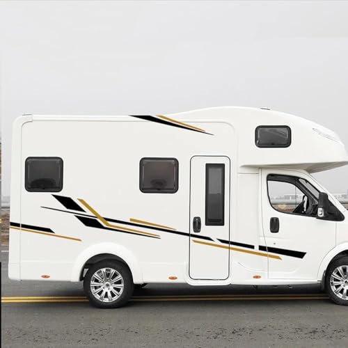 LIOUFTT 6 Stück Wohnmobil-Streifen, Vinyl-Aufkleber, Auto-Dekorationsaufkleber, passend für Wohnmobil, Pferdetransporter, Wohnwagen, Wohnmobil, Autozubehör