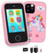 GKTZ Kinder Handy,Kinder Smartphone, Weihnachten Geburtstag Geschenk für 3 4 5 6 7 8 Jahre alte Mädchen, 2.8” Display Spielzeug Handy mit Musik und Spiel (Rose)