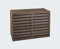 EVOLAR Evo-Cover Cache Climatiseur Exterieur - Housse Pompe a Chaleur extérieur - Ecran Unité de Climatisation en WPC Ajouré pour Jardin, Balcon, Terrasse - Small, Gris noyer