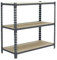 PROREGAL Schwerlastregal Baby MULI | HxBxT 90x120x40cm | 3 Fachböden | Fachlast 200kg | Grau | Lagerregal Kellerregal Werkstattregal