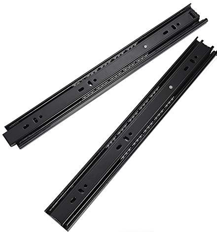 BPABDEITR Schubladenführungen Schrank-Schubladenschiene, 2 Stück Schubladenführungen aus Metall mit Kugelgelenken, Teleskopschienen(16Inches 40Cm)