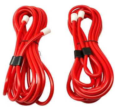 Divine Grip Double Dutch Ropes 2er-Pack Hochleistungs-Doppelholländische Springseile (Rot)