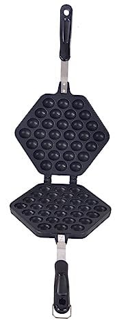 SHOWERORO Eierwaffelform Kuchenformen Aus Aluminium Elektrisches Waffeleisen Pfannkuchenformen Bubble-waffel-pfanne Mini-laibe Backen Cookie-kuchen Ebelskiver Pfannkuchenpfanne Black