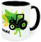Landwirt Tasse mit Namen personalisiert Bauern Becher Geschenkideen Landwirtschaft Geschenk Trecker Traktor Motiv Geburtstagsgeschenk Landwirtin Bäuerin Männer Frauen Traktorfans Deko Keramik 330 ml