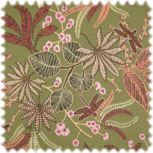 Jacquard Flachgewebe Möbelstoff Planta Grün