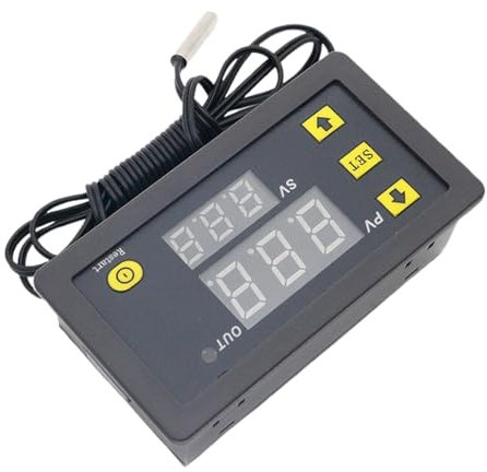 Digital Temperature Controller, Led Display Temp Controller, Temp Controller Thermostat, Temperature SensorSwitch, Digital Temperature Controller with Led Display for Home and Commercial Use