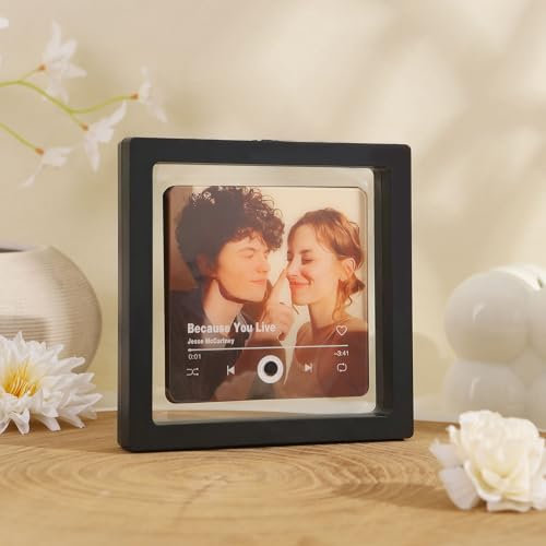 Kaululu kühlschrankmagnet mit Musik Personalisierter Foto-Kühlschrankmagnet mit Song Album Magnete Selbst Gestalten Geschenk für Paare Familie Freunde Geburtstag (Stil 1)