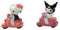 Ceramic Hello Kitty And Kuromi Salt and Pepper Shaker Scooter