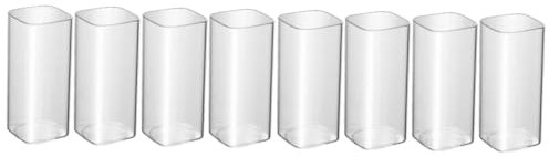 Alipis 8piezas Vasos De Vidrio Transparentes para Bebidas Tazas para Agua Jugo y Cerveza Diseño Moderno y Resistente