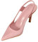 Decollete Rosa Cipria, Slingback Donna, Scarpe Decolte Tacco Medio Tacchi Collezione Primavera Estate Numeri Piccoli Décolleté con Cinturino Comode Date Women Shoes Eleganti da Sposa Largo Rosa 38