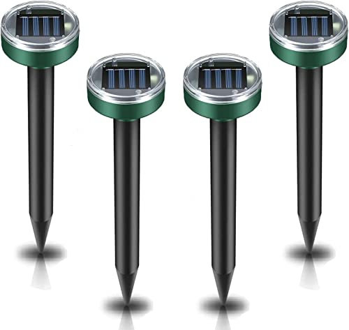 4Packs Professional Solare Repellente per Talpe Ultrasuoni,Ultrasuoni per Anti Talpa con Impermeabile,Dissuasori per talpe,Repellente per Scaccia talpe