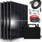SUNNIVA® 1800W Balkonkraftwerk 800W komplett Steckdose - Astro Energy 800W Wechselrichter - PV Solaranlage Komplettset - 4x 450W (1800W) Solarmodule - inkl. 5m Kabel - Bluetooth, WIFI