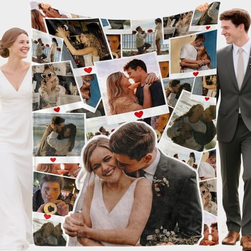 Bemaystar Personalisierte Geschenke - Personalisierte Decke, Decke mit Foto, Decke Personalisiert, Personalisiertes Geschenk für Frauen Mama Papa Kind Freunde,Geschenke zum Muttertag Vatertag