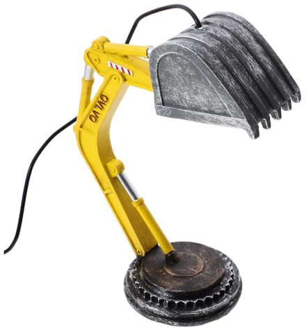 Lurrose Baggertischlampe Party Bagger Raupe Nachtlicht Schätzchen LED Kind Dekoration kleine Lampe für Nachttisch Construction Lamp Bagger Licht Baggerlampe Harz