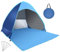 Abri de plage avec protection UV – Tente de plage UPF 50+ pour 2 à 3 personnes, légère et portable, avec sac de transport, protection solaire et vent pour la plage, le camping, le jardin