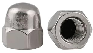 HEXHUASR 304 Edelstahl Kappe Typ Feingewinde/Rückwärtsgewinde Sicherungsmutter M3M4M5M6M8M10M12M14M16(5pcs M10X1)