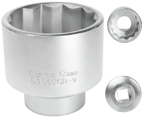 FortuneGlobe 65mm 3/4 12 points pour 3/4 clés 65mm CR-MO Un pouce d’ouverture arrière (Whtie)