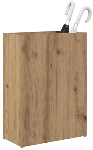 vidaXL Sonnenschirmhalter mit Speicher Artisan-Eiche 40 x 20 x 55,5 cm, Moderner Schirmständer aus Holzwerkstoff, Rechteckiges Design, Platzsparender Eingangs-Organizer, Praktische Aufbewahrungslösung