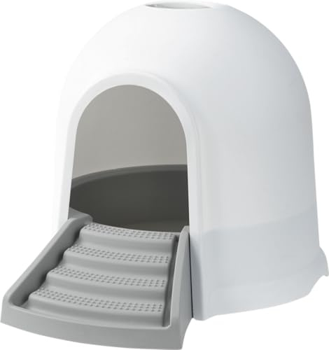 AniOne Bac à litière Igloo Blanc