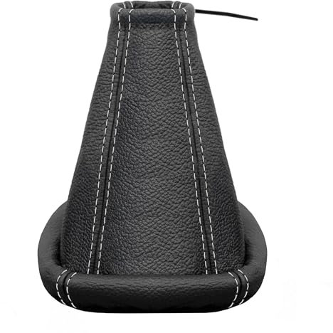L&P A0003-3 Schaltsack Schaltmanschette 100% Echtleder Leder Schwarz Naht Grau Ersatzteil für Corsa B