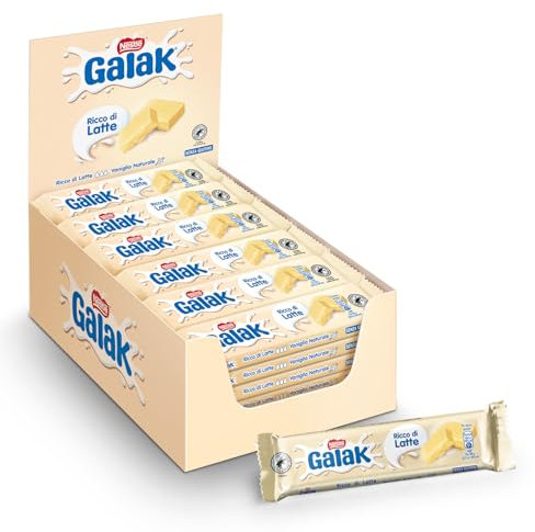 GALAK Barretta Cioccolato Bianco, 36 Barrette da 40g (1,44kg)
