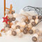 ELINKUME LED Lichterkette mit 20 Baumwollkugeln, Leuchtfarbe-warmweiß, Batteriebetrieben, 3.3M Lampion Partylichterkette Deko für Innen Balkon Party Hochzeit Feiertag, Gemischtes Grau