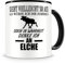 Samunshi® Ich denke an Elche Tiere Tasse Kaffeetasse Teetasse Kaffeepott Kaffeebecher Becher H:95mm/D:82mm schwarz